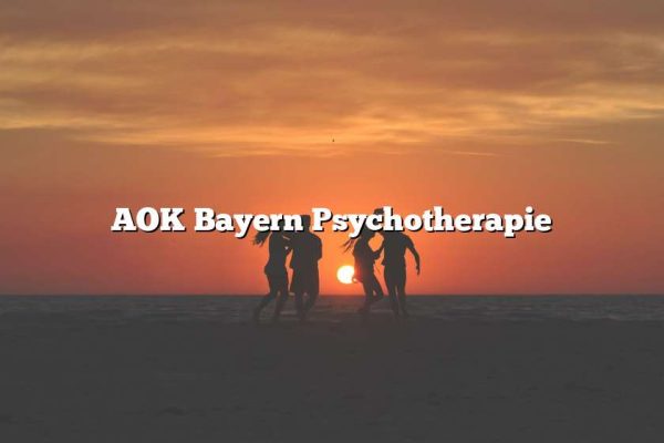 AOK Bayern Psychotherapie