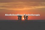 Akutbehandlung Psychotherapie