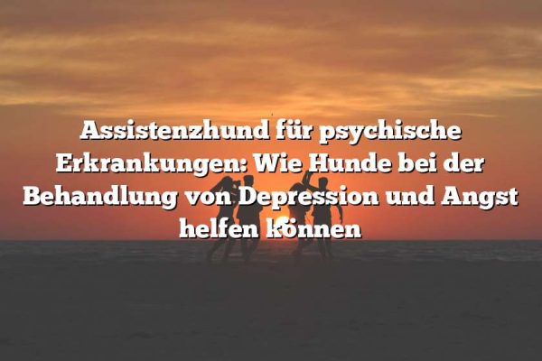 Assistenzhund für psychische Erkrankungen: Wie Hunde bei der Behandlung von Depression und Angst helfen können