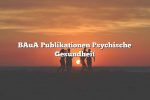 BAuA Publikationen Psychische Gesundheit