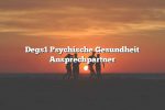 Degs1 Psychische Gesundheit Ansprechpartner