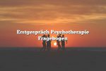 Erstgespräch Psychotherapie Fragebogen