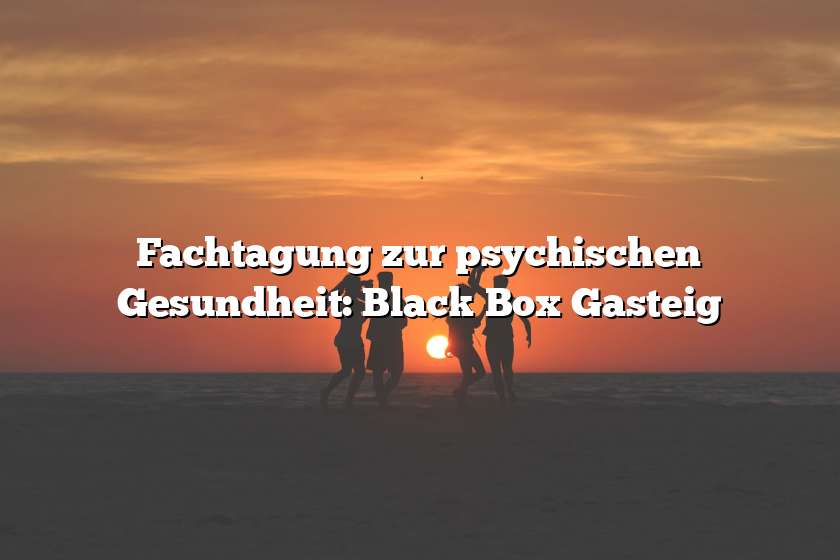 Fachtagung zur psychischen Gesundheit: Black Box Gasteig