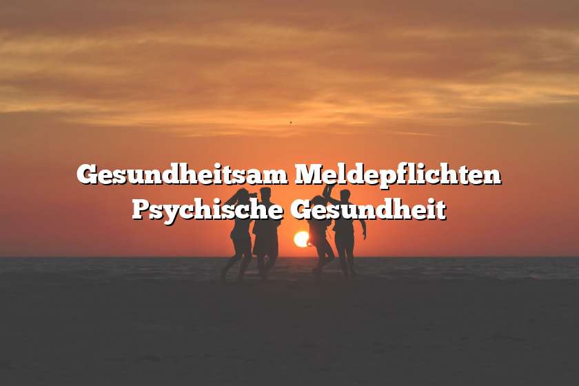 Gesundheitsam Meldepflichten Psychische Gesundheit