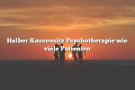 Halber Kassensitz Psychotherapie wie viele Patienten