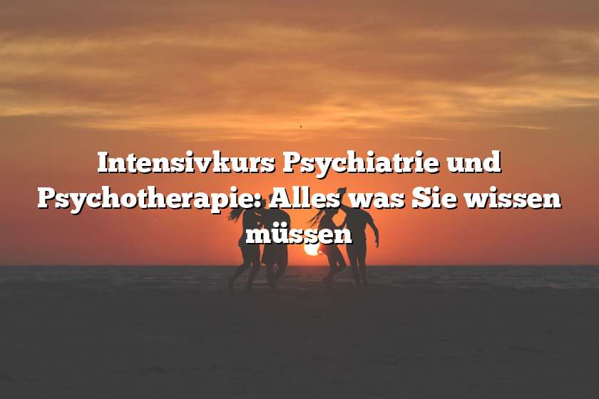 Intensivkurs Psychiatrie und Psychotherapie: Alles was Sie wissen müssen