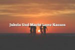 Jubeln Und Macht Leere Kassen