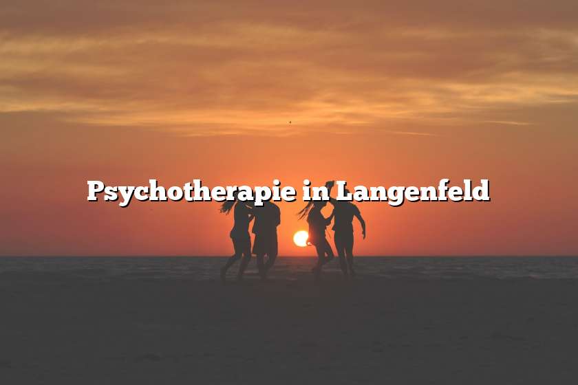 Psychotherapie in Langenfeld
