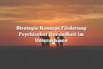 Strategie Konzept Förderung Psychischer Gesundheit im Unternehmen