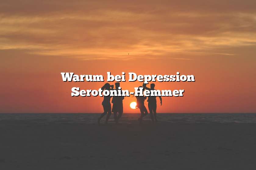 Warum bei Depression Serotonin-Hemmer