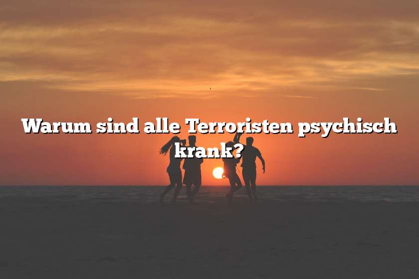 Warum sind alle Terroristen psychisch krank?