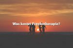 Was kostet Psychotherapie?