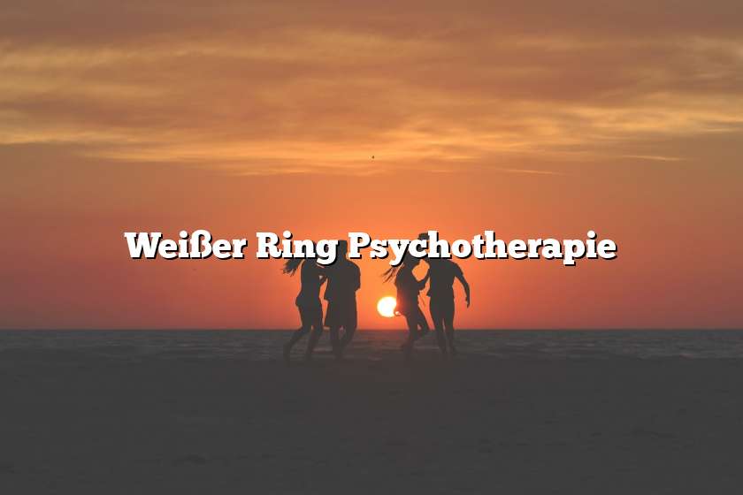 Weißer Ring Psychotherapie