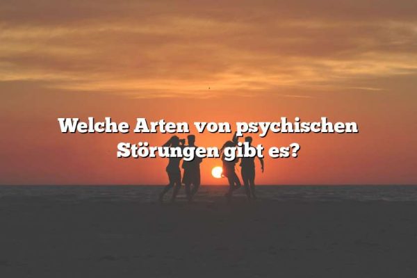 Welche Arten von psychischen Störungen gibt es?