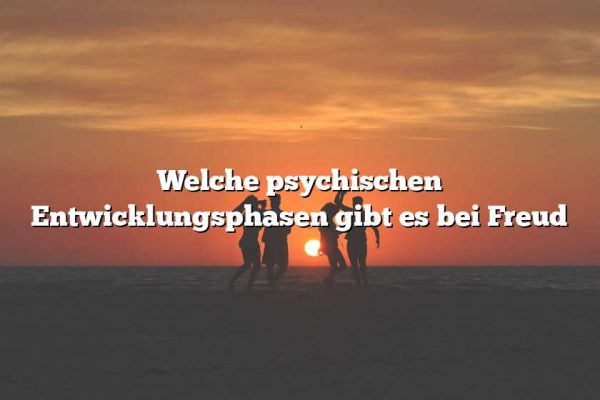 Welche psychischen Entwicklungsphasen gibt es bei Freud