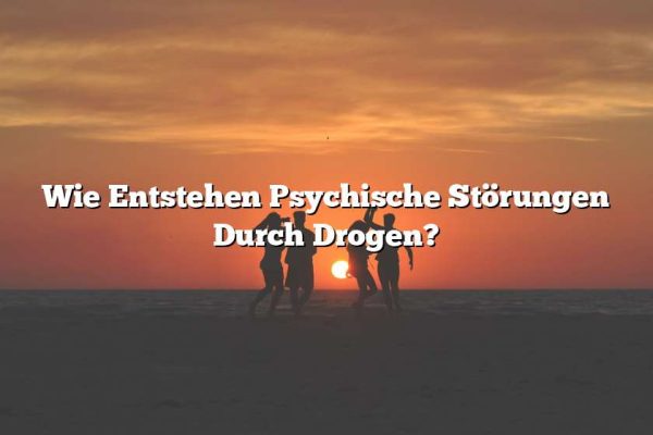 Wie Entstehen Psychische Störungen Durch Drogen?