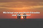 Wie bringt man psychisch Erkrankte zum Therapeuten?