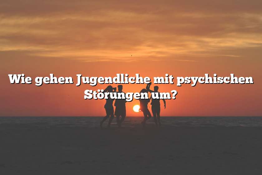 Wie gehen Jugendliche mit psychischen Störungen um?