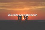 Wie gehts nir psychisch test