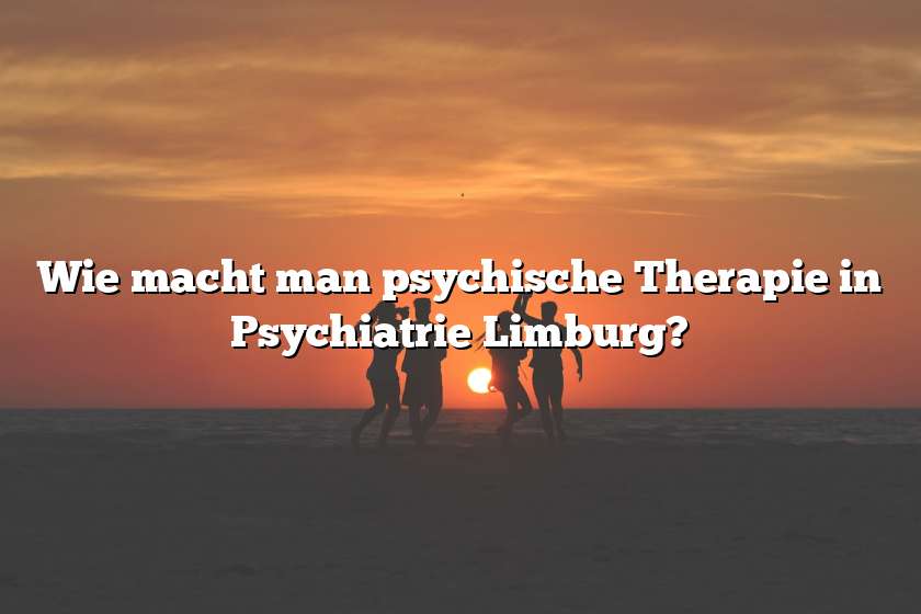 Wie macht man psychische Therapie in Psychiatrie Limburg?