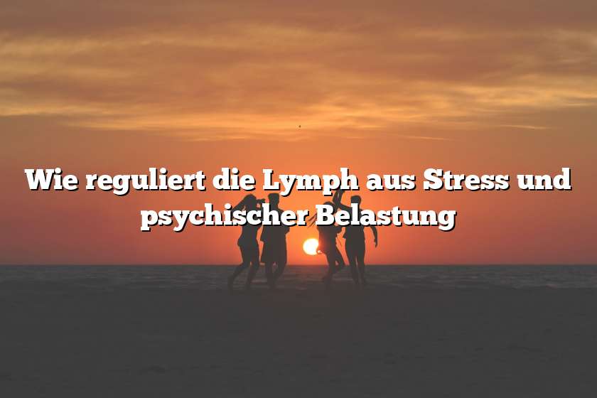 Wie reguliert die Lymph aus Stress und psychischer Belastung