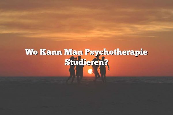 Wo Kann Man Psychotherapie Studieren?