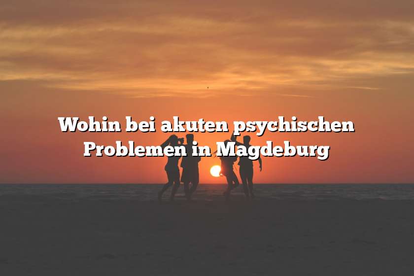 Wohin bei akuten psychischen Problemen in Magdeburg