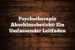 Psychotherapie Abschlussbericht: Ein Umfassender Leitfaden