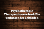 Psychotherapie Therapeutenwechsel: Ein umfassender Leitfaden