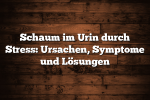 Schaum im Urin durch Stress: Ursachen, Symptome und Lösungen